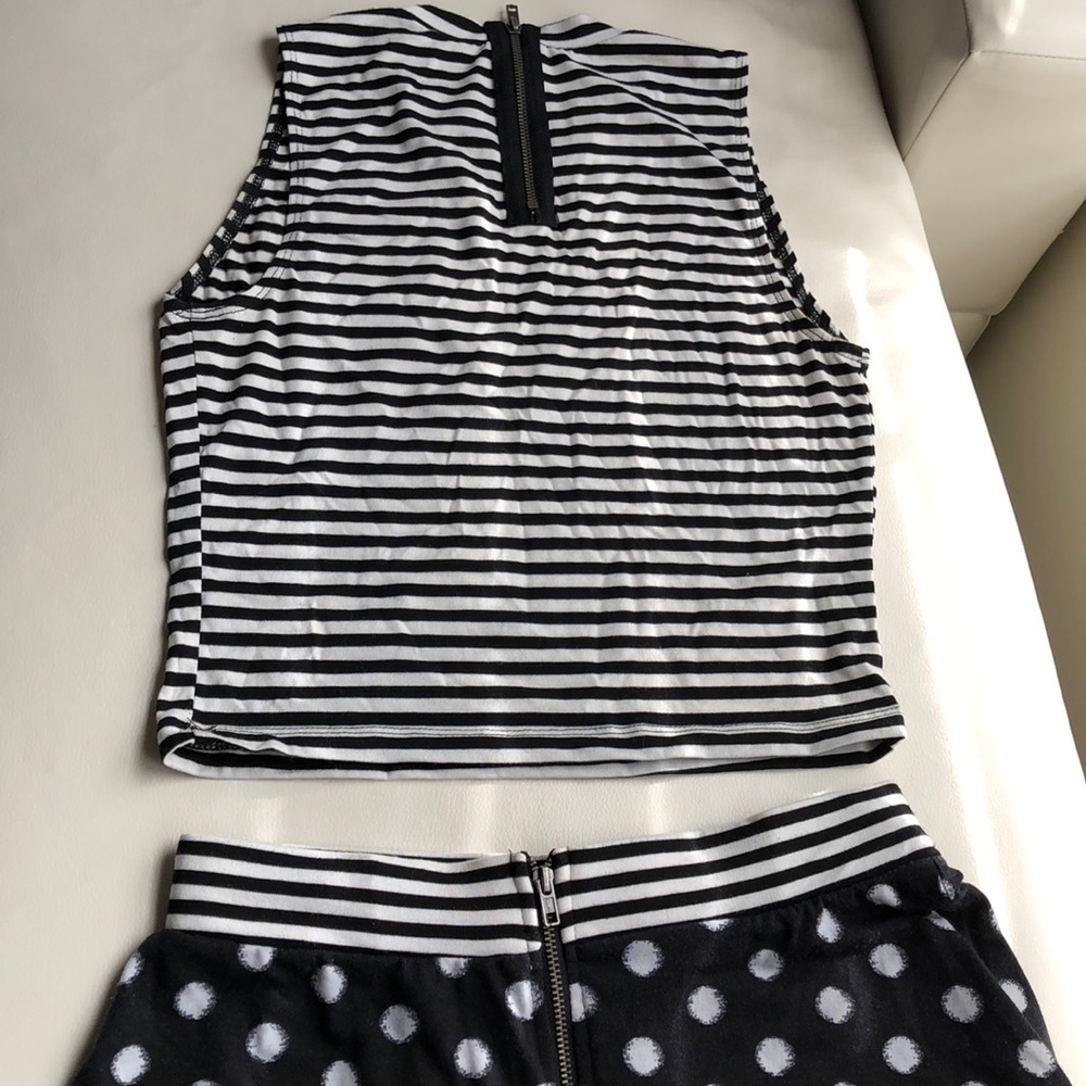 🌟3/$30🌟Two Piece Polka Dot Stripe Set Sz.Xs/S - Picture 6 of 8